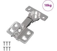 vidaXL, ensemble de 257 charnières, nickel, 85 x 52,5 x 9,5 mm, en fer
