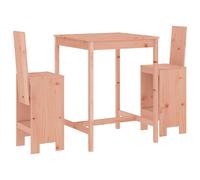 vidaXL Ensemble de 3 bars de jardin en bois massif de douglas