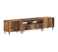 vidaXL Ensemble de 3 Meubles TV LED Bois Ancien Bois d'ingénierie