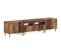vidaXL Ensemble de 3 Meubles TV LED Delft Bois Ancien