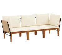 vidaXL, ensemble de 3 pièces en bois d'acacia massif et corde, style naturel