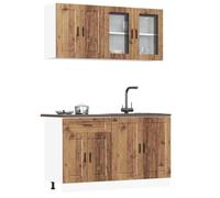 vidaXL Ensemble de 4 armoires de cuisine ""Porto"" en bois d'ingénierie vieilli 3314879