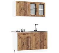 vidaXL Ensemble de 4 armoires de cuisine ""Porto"" en bois d'ingénierie vieilli 3314879