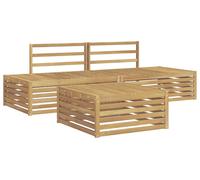 vidaXL : Ensemble de 4 assises de jardin, couleur blanche