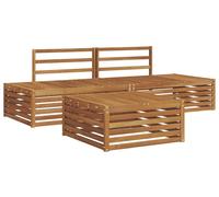 vidaXL : Ensemble de 4 assises de jardin en bois massif d'acacia, finition naturelle