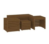 vidaXL Ensemble de 4 boîtes de jardin en pin massif brun miel