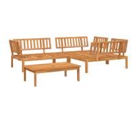 vidaXL Ensemble de 4 canapés de jardin en palettes en bois massif d'acacia