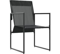 vidaXL Chaise avec coussin, lot de 4, noir et anthracite, Textilene