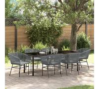 vidaXL Ensemble de 4 Gris Poly Rattan Standard