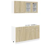 vidaXL Ensemble de 4 meubles de cuisine "Lyon" en chêne Sonoma