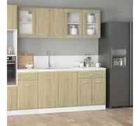 vidaXL Ensemble de 4 meubles de cuisine Lyon – chêne Sonoma – Marron – 3307657
