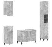 vidaXL Ensemble de 4 pièces d'armoires de Salle de Bain ZWOLLE