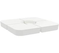 vidaXL Ensemble de 4 pieds de parasol en croix 100 kg PP