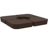 vidaXL Ensemble de 4 pieds de parasol en croix 100 kg PP