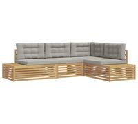 vidaXL : Ensemble de 5 assises de jardin en polyester, couleur blanche