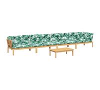 vidaXL Ensemble de 5 canapés de jardin en palettes avec coussins en acacia