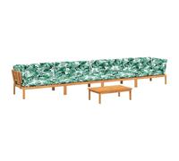 vidaXL Ensemble de 5 canapés de jardin en palettes avec coussins en acacia
