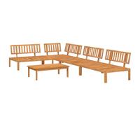 vidaXL Ensemble de 5 canapés de jardin en palettes en bois massif d'acacia