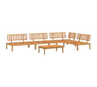 vidaXL Ensemble de 5 canapés de jardin en palettes en bois massif d'acacia
