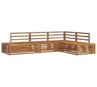 vidaXL : Ensemble de 5 pièces pour salon de jardin en bois d'acacia massif, finition naturelle