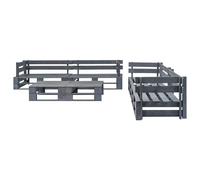 vidaXL Ensemble de 6 canapés de jardin en bois de palette gris