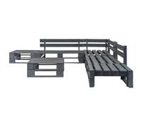 vidaXL Ensemble de 6 canapés de jardin en bois de palette gris
