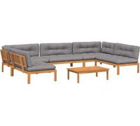 vidaXL Ensemble de 6 canapés de jardin en palettes avec coussins en acacia