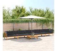 vidaXL Ensemble de 6 canapés de jardin en palettes avec coussins en acacia