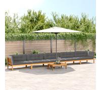 vidaXL Ensemble de 6 canapés de jardin en palettes avec coussins en acacia
