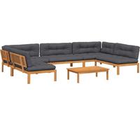 vidaXL Ensemble de 6 canapés de jardin en palettes avec coussins en acacia