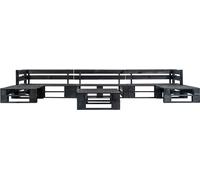 vidaXL Ensemble de 6 canapés de jardin en palettes Noir Bois