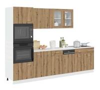 vidaXL Ensemble de 7 meubles de cuisine Lyon – chêne artisanal – Marron