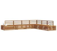 vidaXL : Ensemble de 7 pièces pour salon de jardin en bois d'acacia massif, finition naturelle
