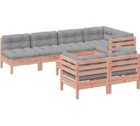 vidaXL Ensemble de 8 canapés de jardin avec coussins en bois massif de douglas