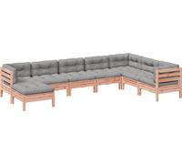 vidaXL Ensemble de 8 canapés de jardin avec coussins en bois massif de douglas