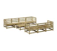 vidaXL Ensemble de 8 canapés de jardin en pin imprégné