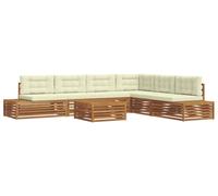 vidaXL : Ensemble de 8 pièces pour salon de jardin, en bois d'acacia massif et polyester