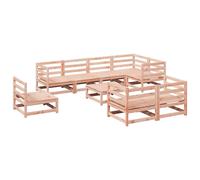 vidaXL Ensemble de 9 canapés de jardin en bois massif de douglas