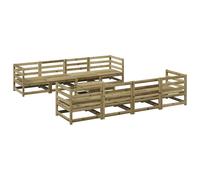 vidaXL Ensemble de 9 canapés de jardin en pin imprégné