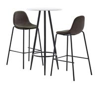 vidaXL Ensemble de Bar 3 pcs Table et Chaises de Pub Meubles de Bistrot Mobilier de Comptoir Jardin Cuisine Restaurant 3051133