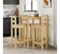 vidaXL Ensemble de bar 5 pcs Bois de pin massif3217069 Bois G