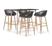 vidaXL Ensemble de Bar 5 pcs Meubles de Pub Table et Chaises de Bistrot Ensemble de Comptoir Mobilier de Bar Intérieur 3057464