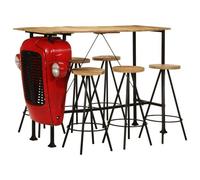 vidaXL Ensemble de bar 7 pcs bois de manguier massif Marron