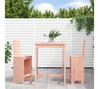 vidaXL Ensemble de 3 bars de jardin en bois massif de douglas