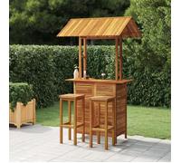 vidaXL Ensemble de bar de jardin 3 pièces en bois massif d'acacia