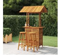 vidaXL Ensemble de bar de jardin 3 pièces en bois massif d'acacia