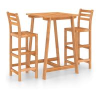 vidaXL Ensemble de bar de jardin 3 pièces en bois massif d'acacia