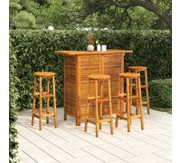 vidaXL Ensemble de bar de jardin 5 pcs - Bois d'acacia solide