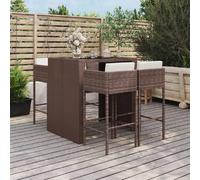 vidaXL Ensemble de bar de jardin 5 pcs - Marron