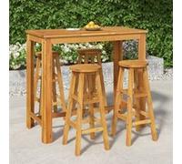 vidaXL Ensemble de bar de jardin 5 pièces en bois massif d'acacia